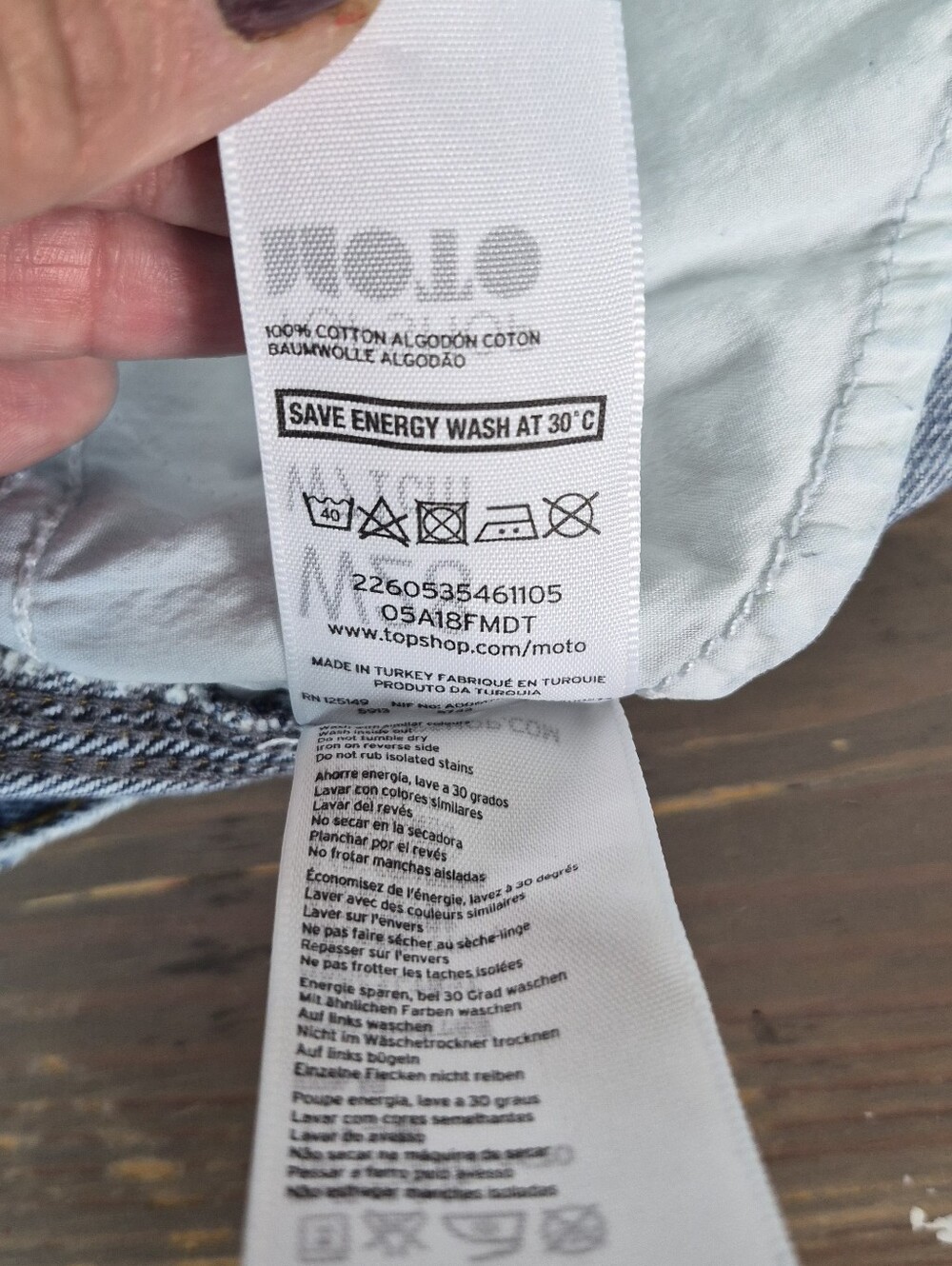 Topshop Moto Rosa Jean Shorts Blue Size 6 - Picture 9 of 11
